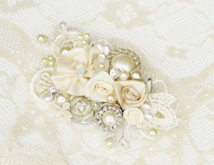 Ivory Bridal Hair Comb from Etsy