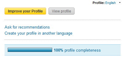 100% Complete Linkedin Profile
