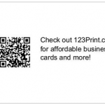QR code on back of business card