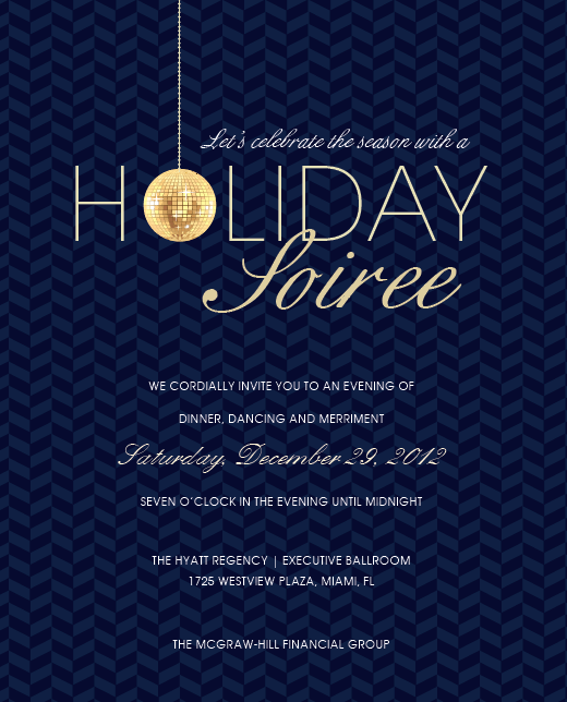 123Print Business Holiday Soiree Party Invitation