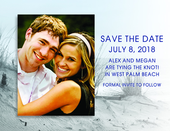 123Print On The Dunes Save the Date Card