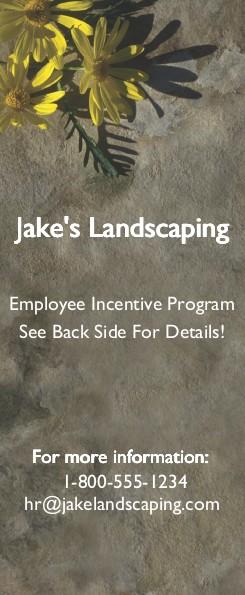 Promote your Incentive Program with a Rack Card!
