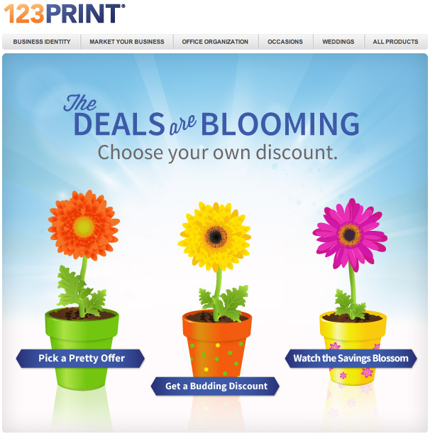 123Print Spring Choose Your Savings Email