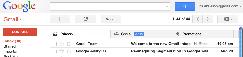 New Gmail Tabs