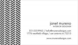 123Print Business Card Design - Herringbone Accent