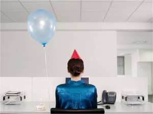 123Print Woman At Computer During Party