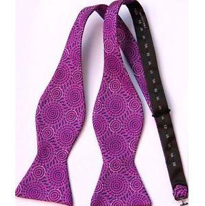 Orchid Floral Dots Bow Tie