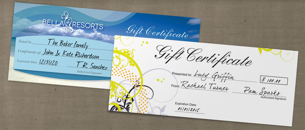Gift Certificates from 123Print