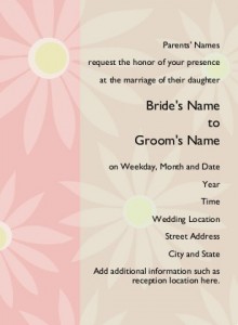 Casual Wedding Invitation from 123Print - Delicate Flowers