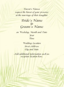 Casual Wedding Invitation from 123Print - Tropical Vows