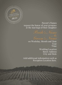 Casual Wedding Invitation from 123Print - Vintage Vineyard