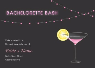 Glamorous Bachelorette Party Invitation from 123Print
