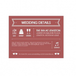 123Print Bride & Groom Billboard Marsala Wedding Enclosure Cards 1
