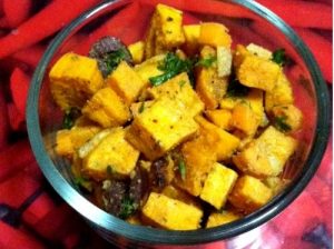 Spicy sweet potato salad.