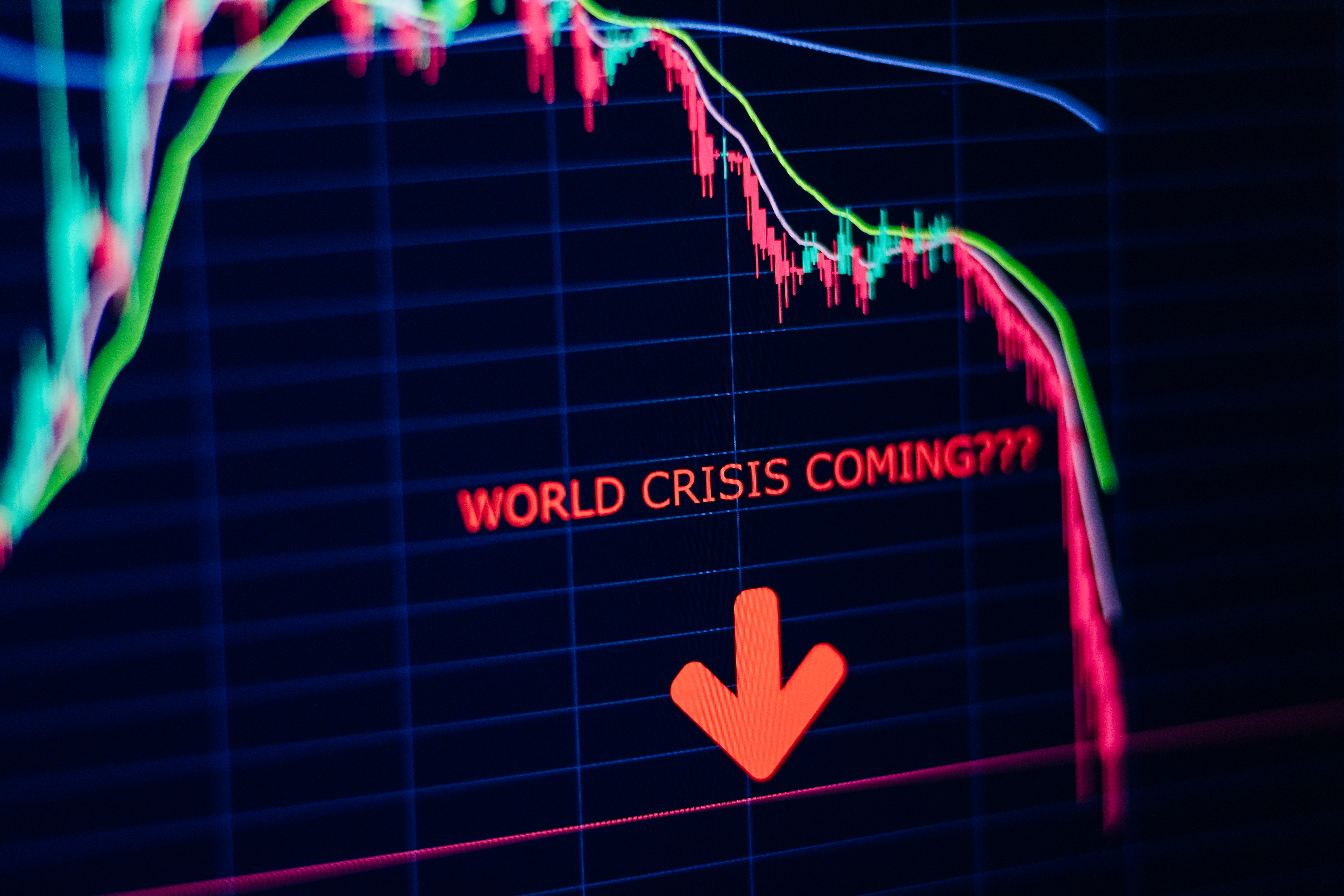 economy crisis panic stock market crash graph. Stock market price fall down. World crisis panic. Economy crisis