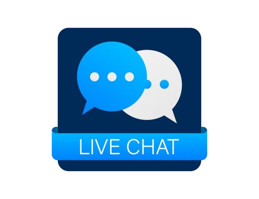 live chat speech bubbles concept. Vector stock illustration.