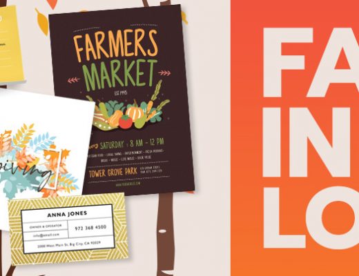 Colorful fall marketing materials from 123Print.