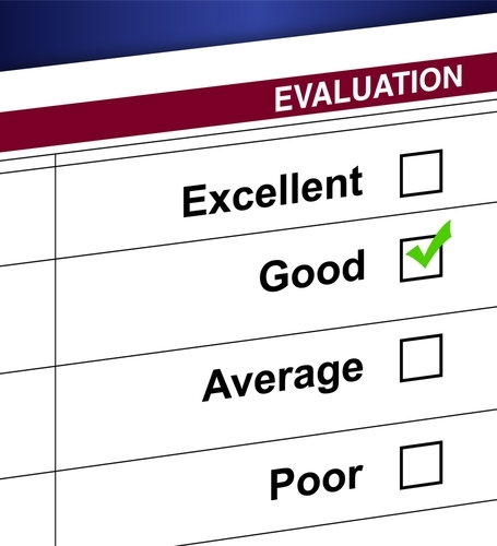 Check boxes with excellent, good, average, and poor.